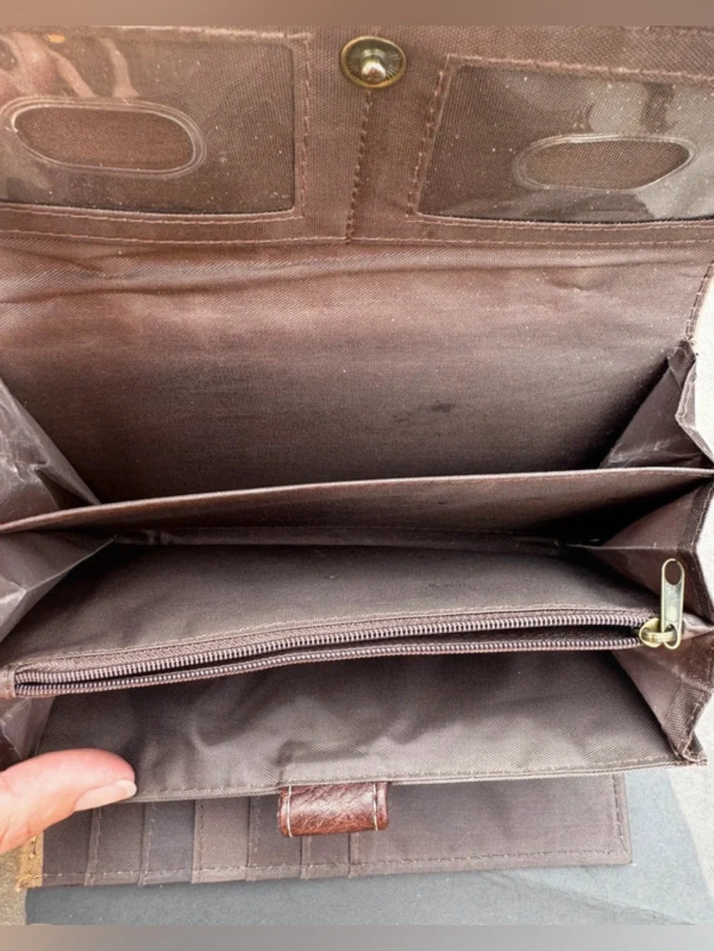 B.O.C Born Concept Clutch Tri-Fold Wallet Brown